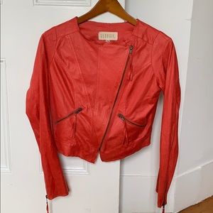 Red faux snake skin Georgie jacket